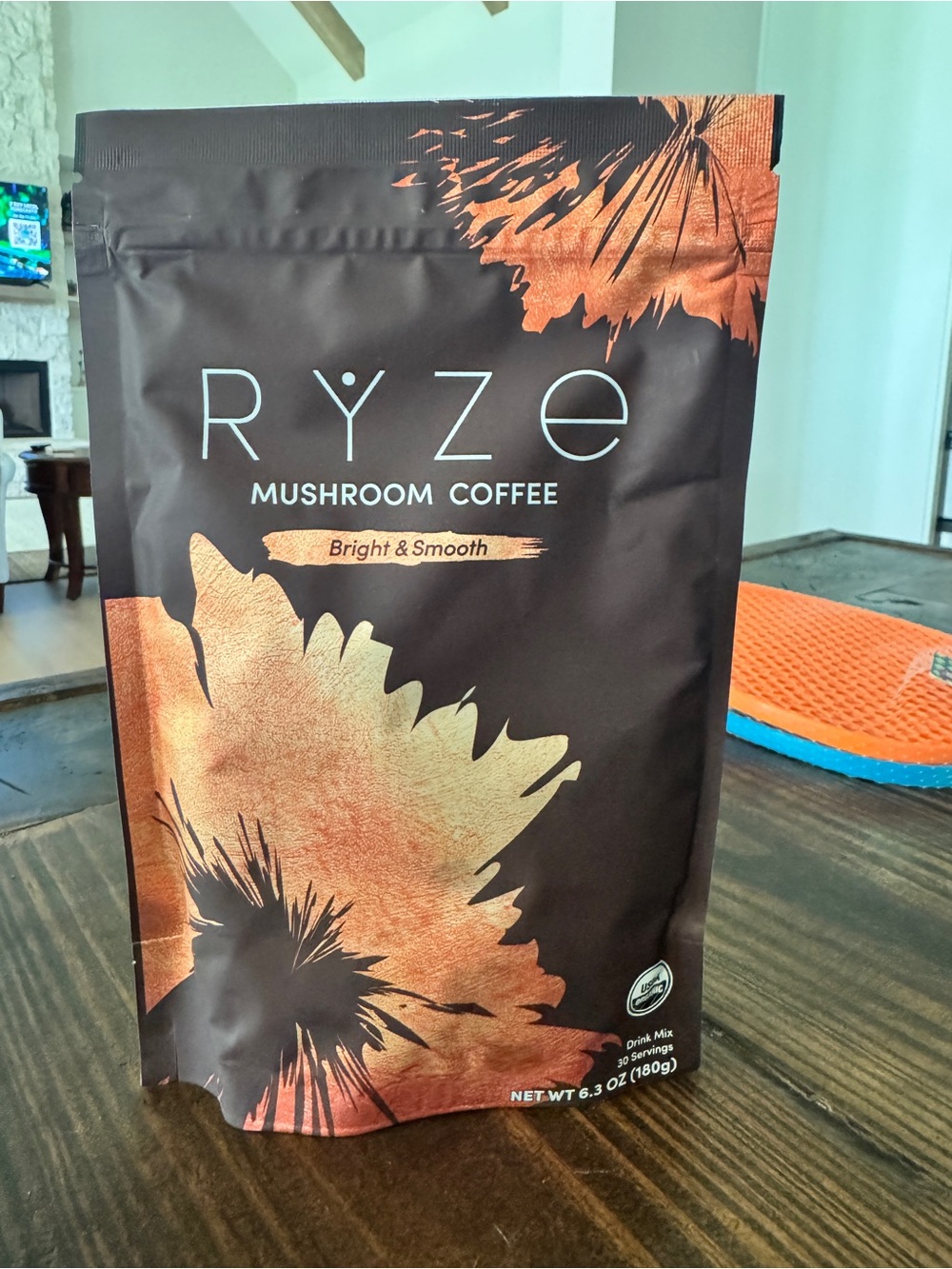 Brand new package of RYZE Bright & Smooth Mushroom Coffee